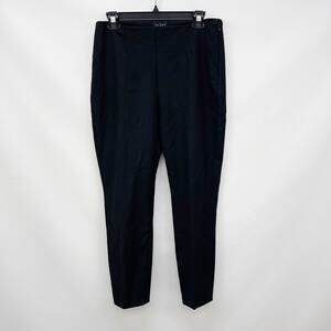 White House Black Market Womens The Skinny Pants 8 Black Mid Rise Ankle Length